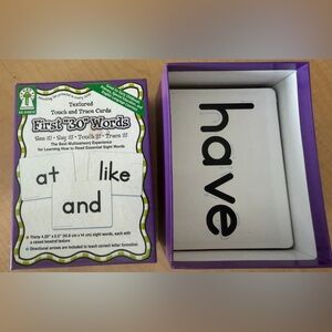 Touch and Trace Large Sturdy Sight Words Learning Cards First 30 Words